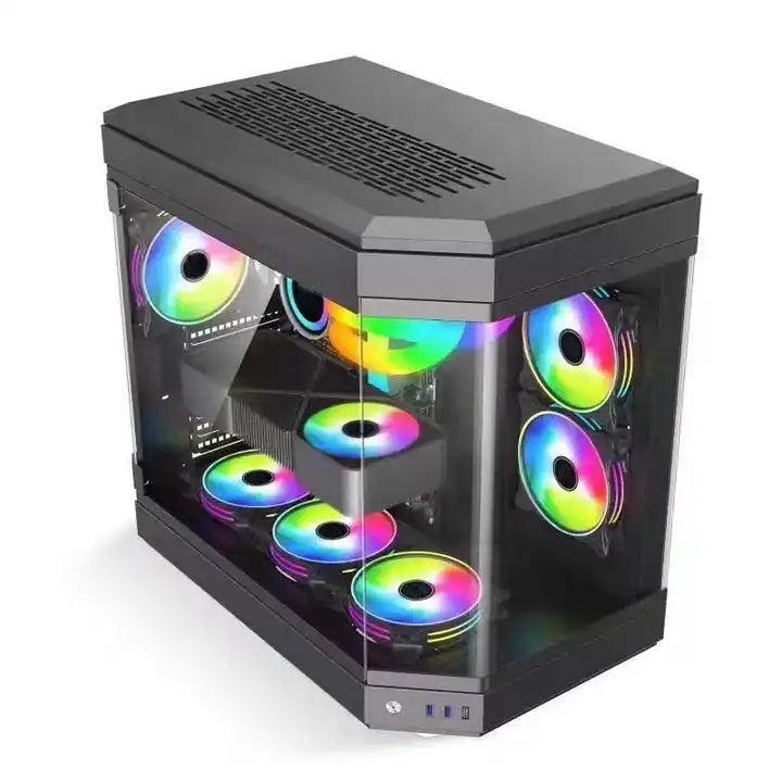 Fish tank desktop computer case supports ATX motherboard 360 water-cooled glass side transparent USB3.0 gaming case Fish tank desktop computer case supports ATX motherboard 360 water-cooled glass side transparent USB3.0 gaming case